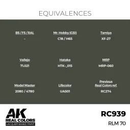 Real Colors: RLM 70 17 ml. - AK Interactive RC939 2