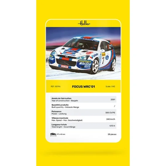 Focus WRC'01, 1/43 - Heller 80196 Focus WRC'01, 1/43 - Heller 80196