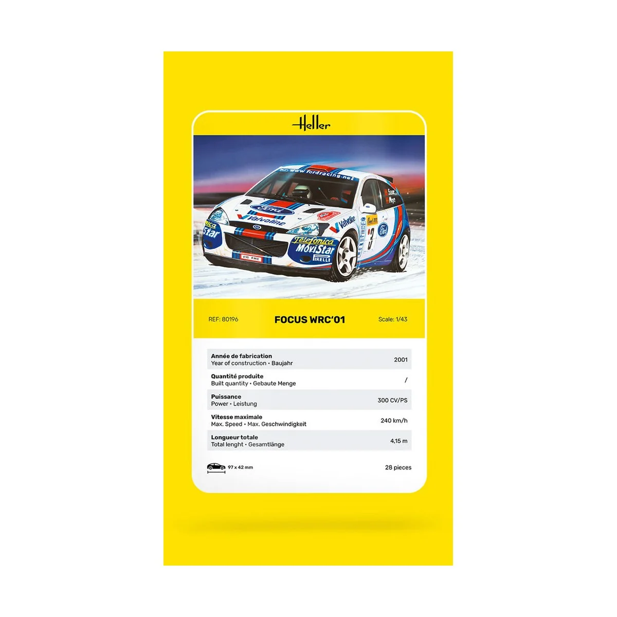 Focus WRC'01, 1/43 - Heller 80196 Focus WRC'01, 1/43 - Heller 80196