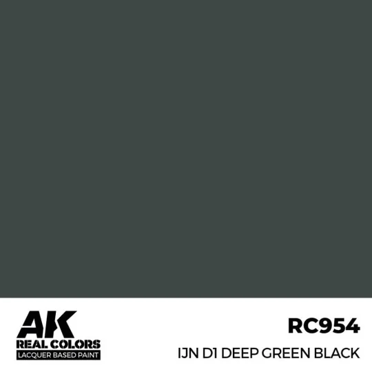 Real Colors: IJN D1 Deep Green Black 17 ml. - AK Interactive RC954