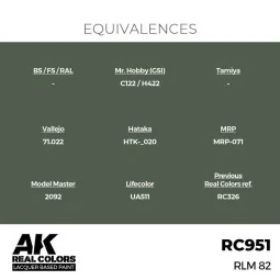 Real Colors: RLM 82 17 ml. - AK Interactive RC951 2