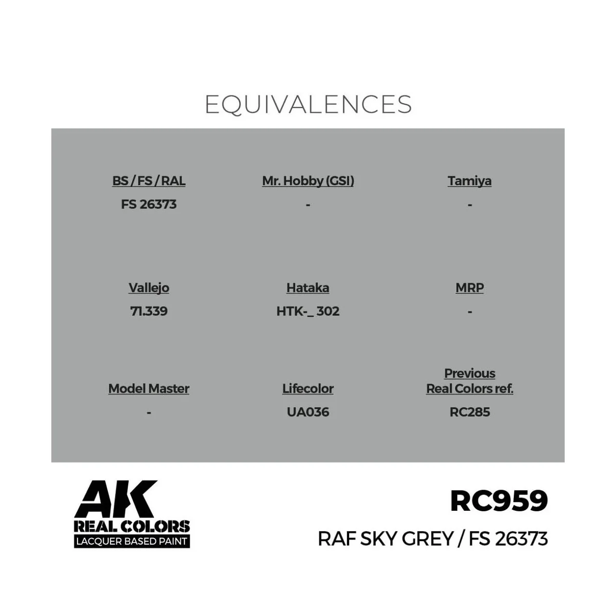 Real Colors: RAF Sky Grey 17 ml. - AK Interactive RC959