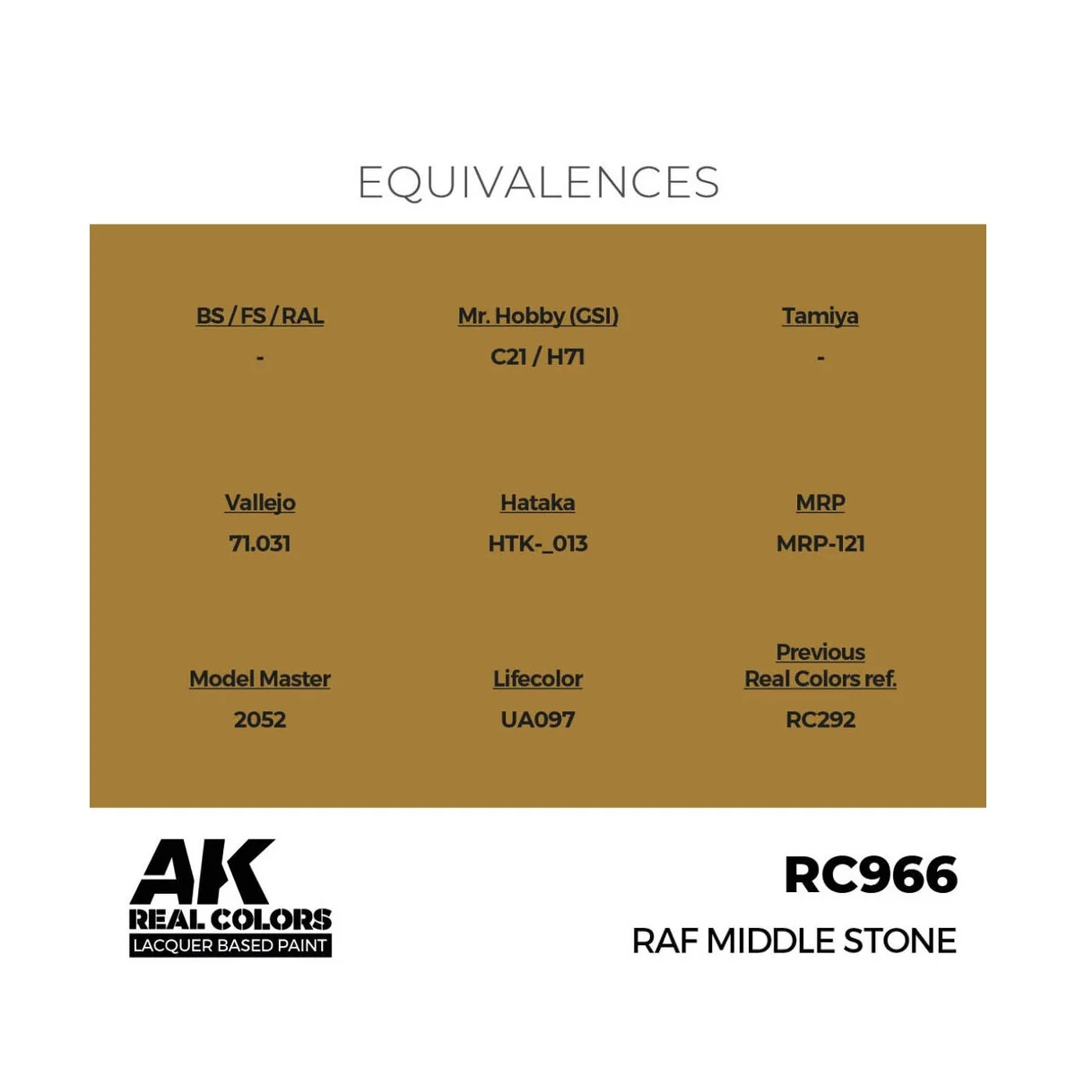 Real Colors: RAF Middle Stone 17 ml. - AK Interactive RC966