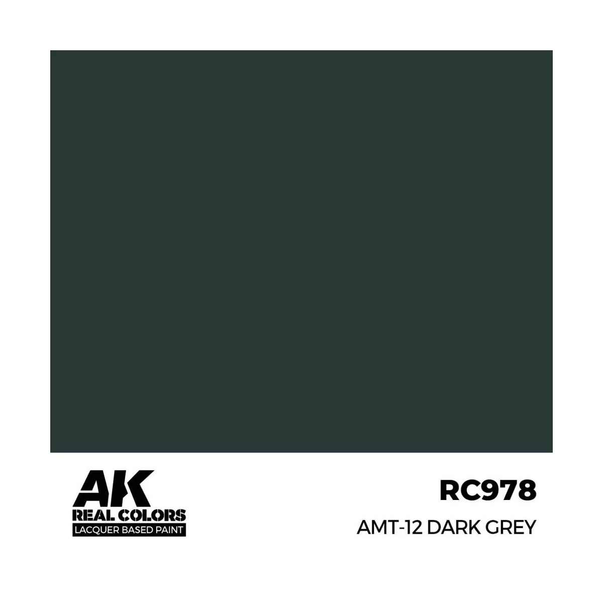 Real Colors: AMT-12 Dark Grey 17 ml. - AK Interactive RC978