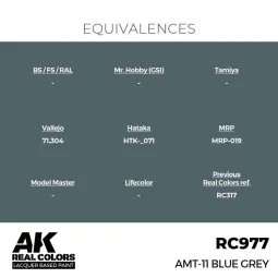 Real Colors: AMT-11 Blue Grey 17 ml. - AK Interactive RC977 2