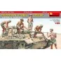 PZ.KPFW.IV AUSF.D AFRIKA KORPS +5 FIGURES GERMAN TANK CREW AFRIKA K...