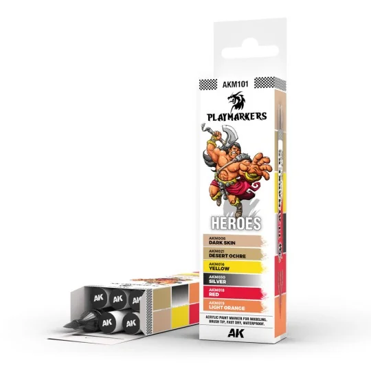 PLAYMARKERS SET - HEROES (6 ref.) - AK Interactive AKM101