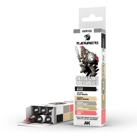 PLAYMARKERS SET - SKELETONS & ZOMBIES (6 ref.) - AK Interactive AKM102