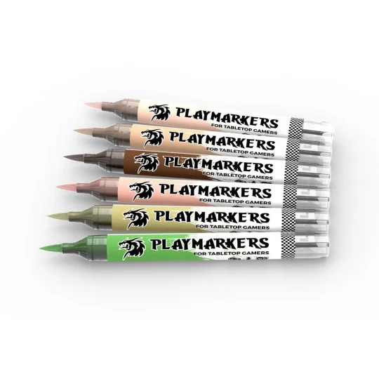 PLAYMARKERS SET - SKIN & FLESH TONES (6 ref.) - AK Interactive AKM107
