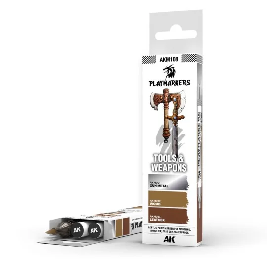 PLAYMARKERS SET - TOOLS & WEAPONS (3 ref.) - AK Interactive AKM108
