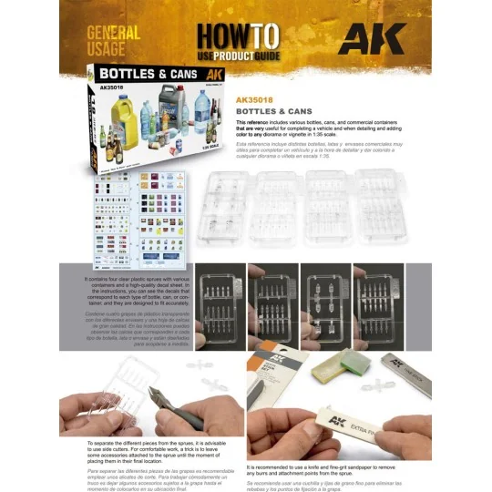 BOTTLES & CANS, 1/35 - AK Interactive AK35018