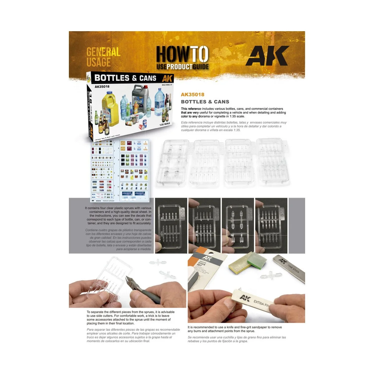 BOTTLES & CANS, 1/35 - AK Interactive AK35018