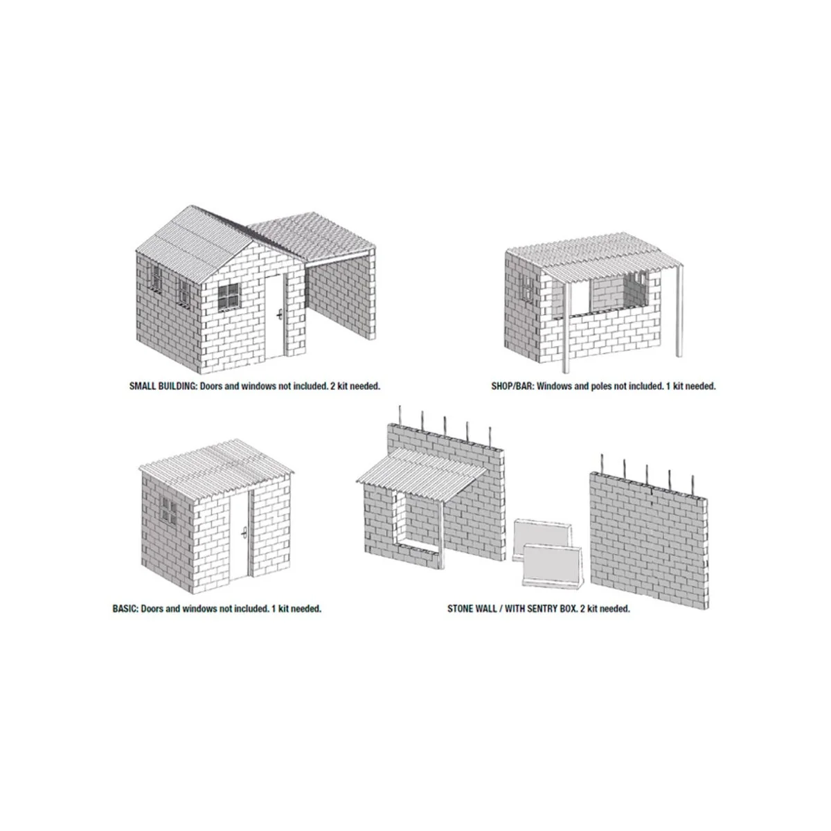 CONCRETE BLOCKS KIT 1/35 Scale, 1/35 - AK Interactive AK35019