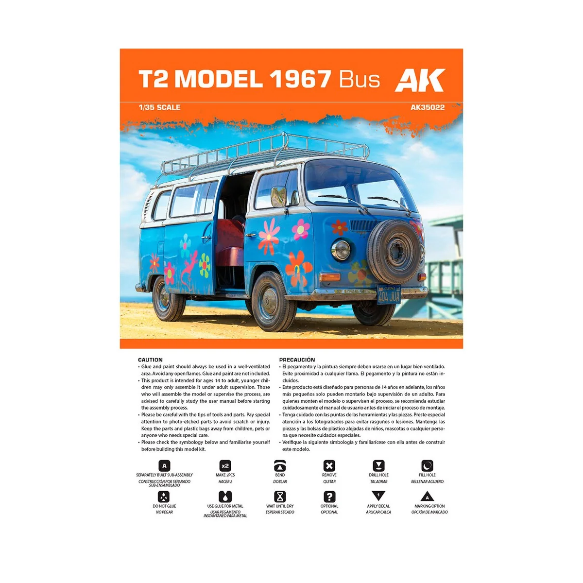 T2 Model 1967 BUS 1/35 scale, 1/35 - AK Interactive AK35022