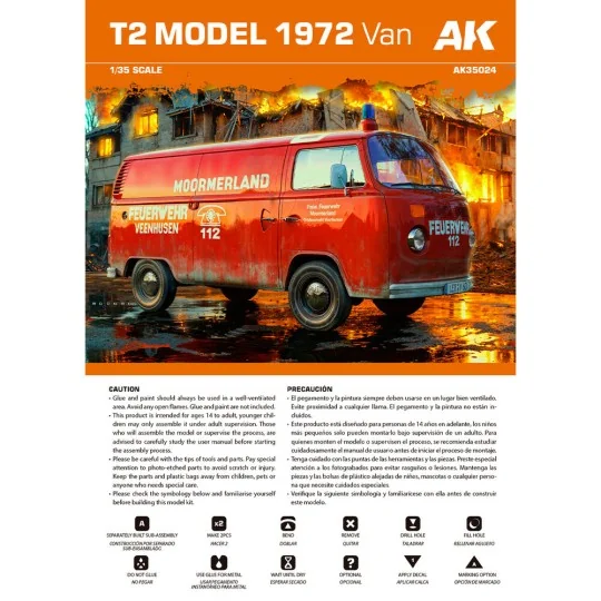 T2 Model 1972 VAN 1/35 scale, 1/35 - AK Interactive AK35024