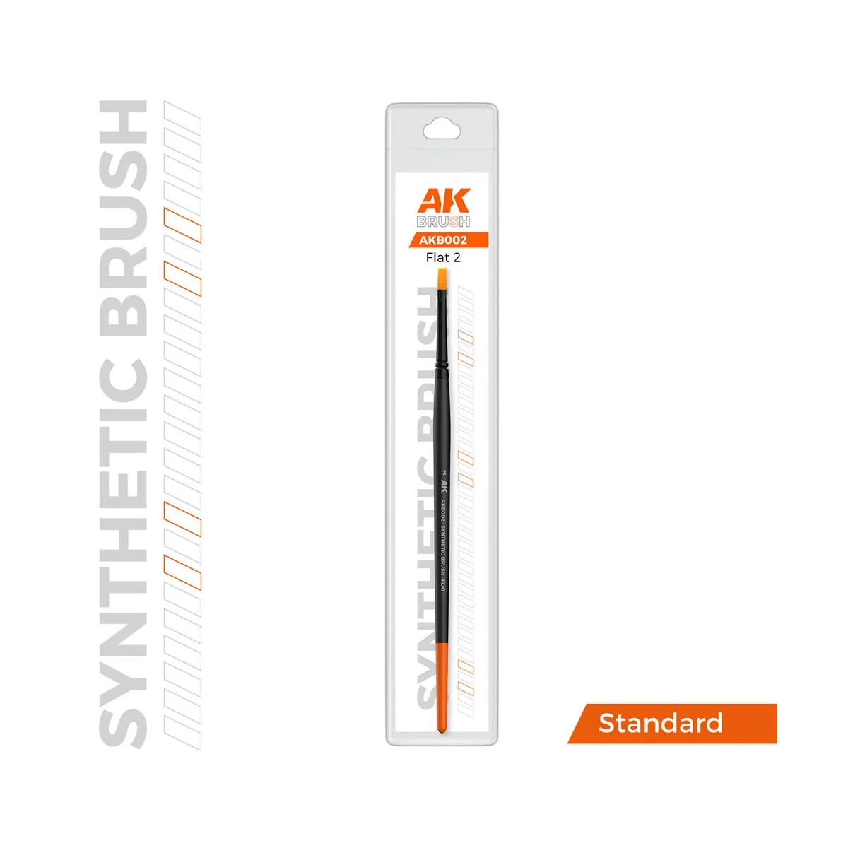 AK SYNTHETIC BRUSH - FLAT 2 - AK Interactive AKB002