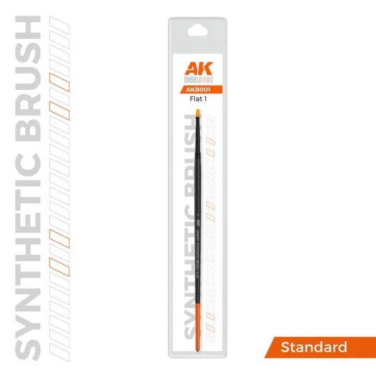 AK SYNTHETIC BRUSH - FLAT 1 - AK Interactive AKB001