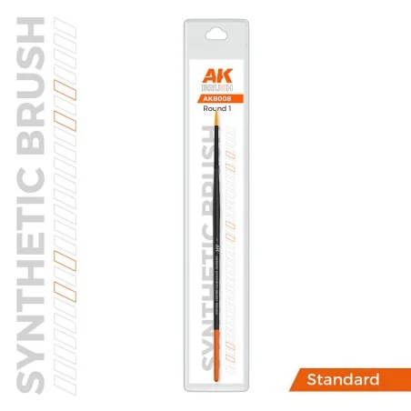 AK SYNTHETIC BRUSH - ROUND 1 - AK Interactive AKB008