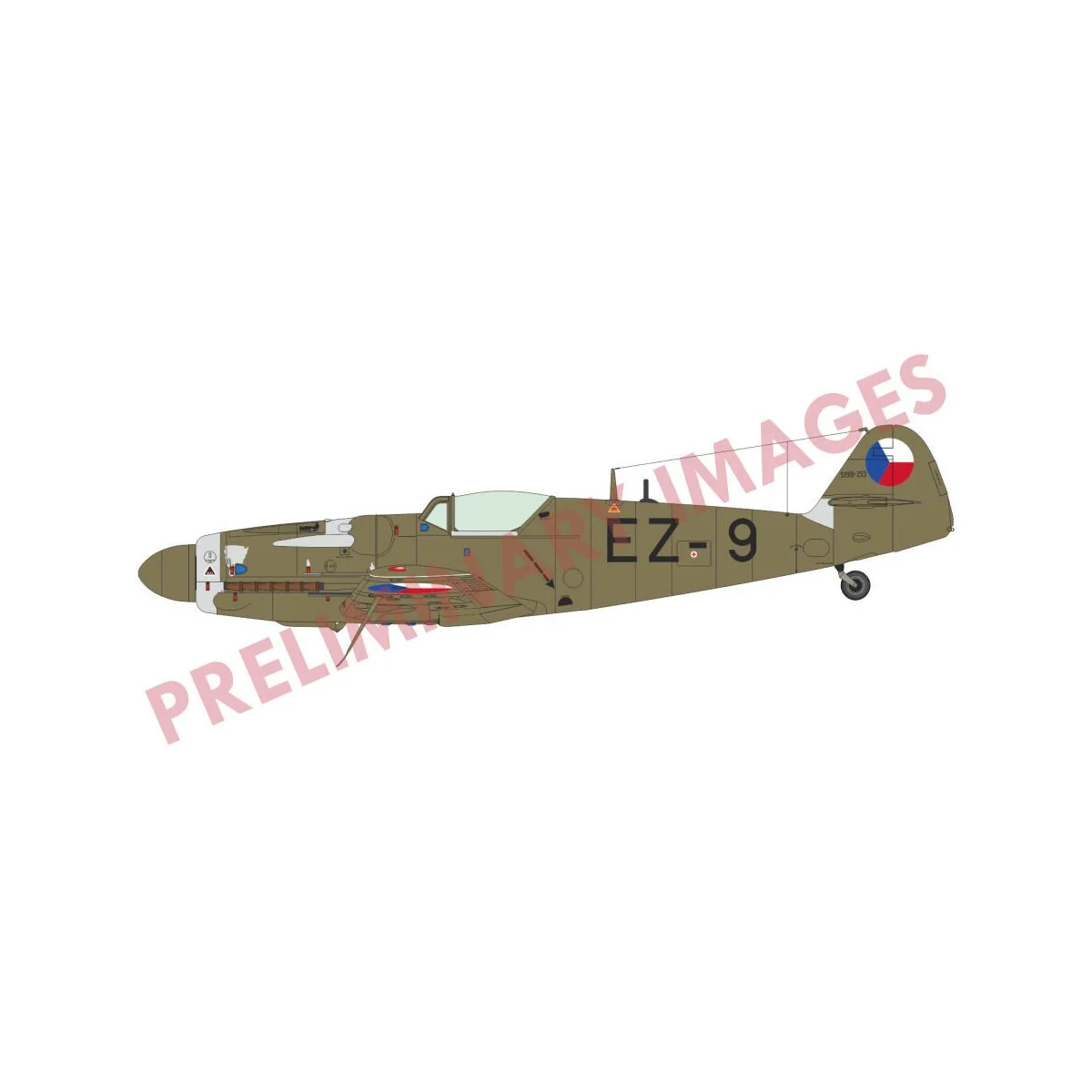 Avia S-199 bubble canopy, 1/72 - Eduard Plastic Kits 70151