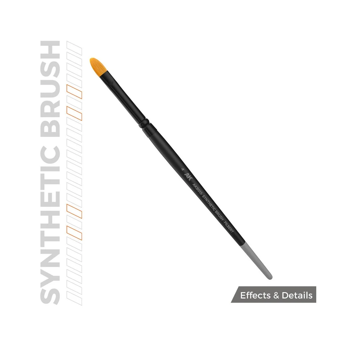 AK SYNTHETIC BRUSH - FILBERT 4 - AK Interactive AKB015