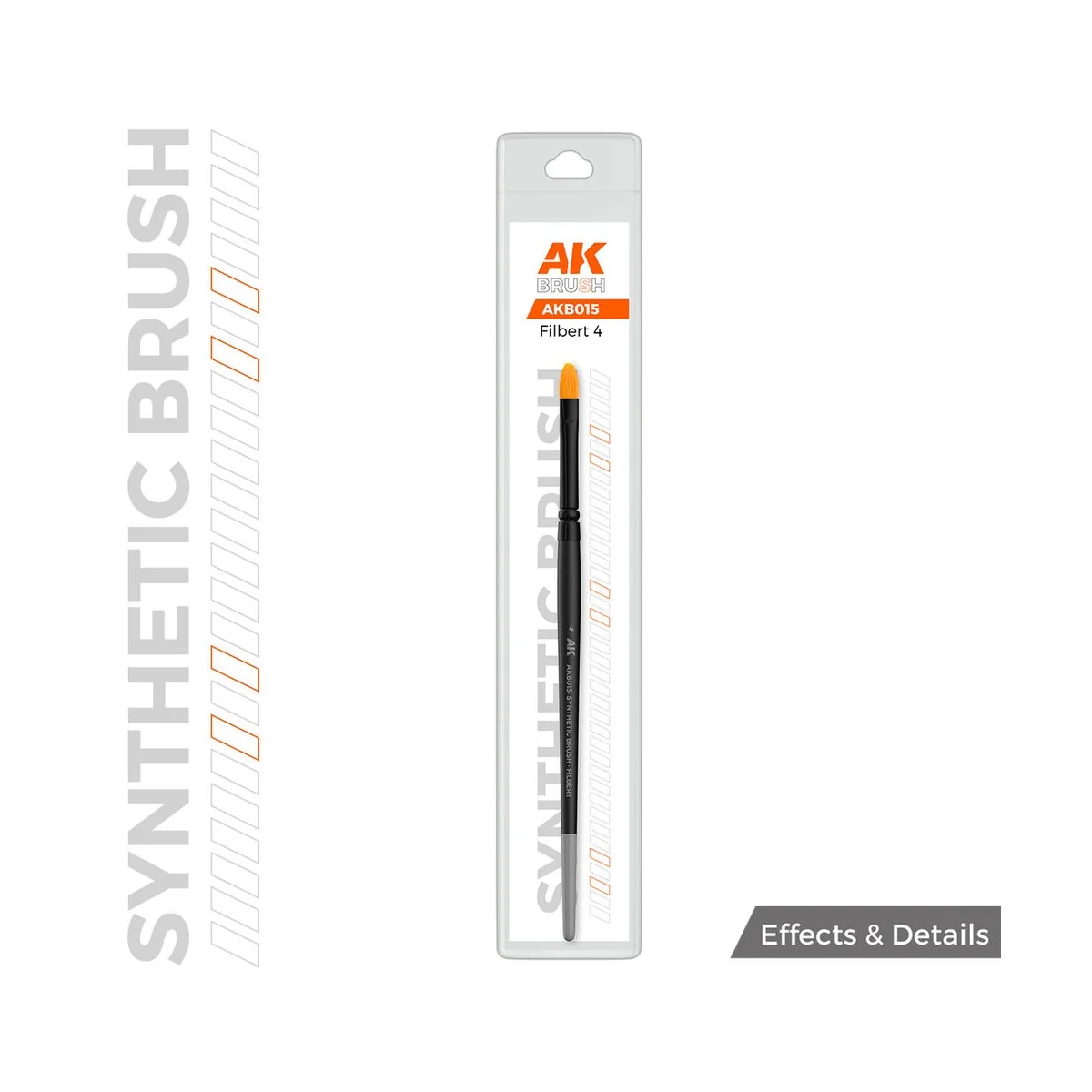 AK SYNTHETIC BRUSH - FILBERT 4 - AK Interactive AKB015