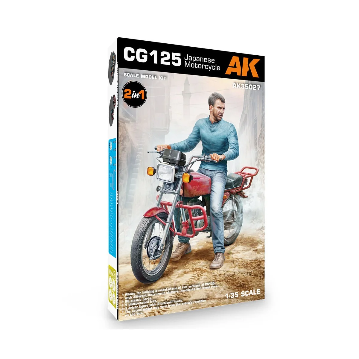 CG125 JAPANESE MOTORCYCLE 1/35 scale, 1/35 - AK Interactive AK35027