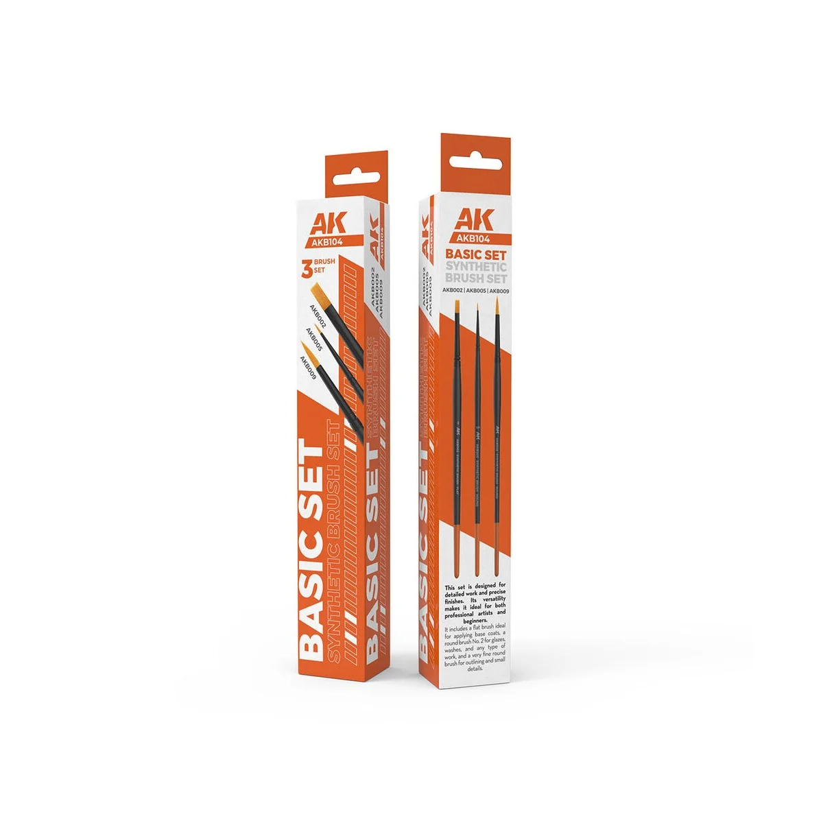 BASIC BRUSHES SET (3 brushes) - AK Interactive AKB104