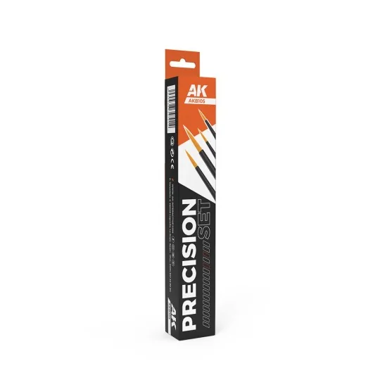 PRECISION BRUSHES SET (4 brushes) - AK Interactive AKB105