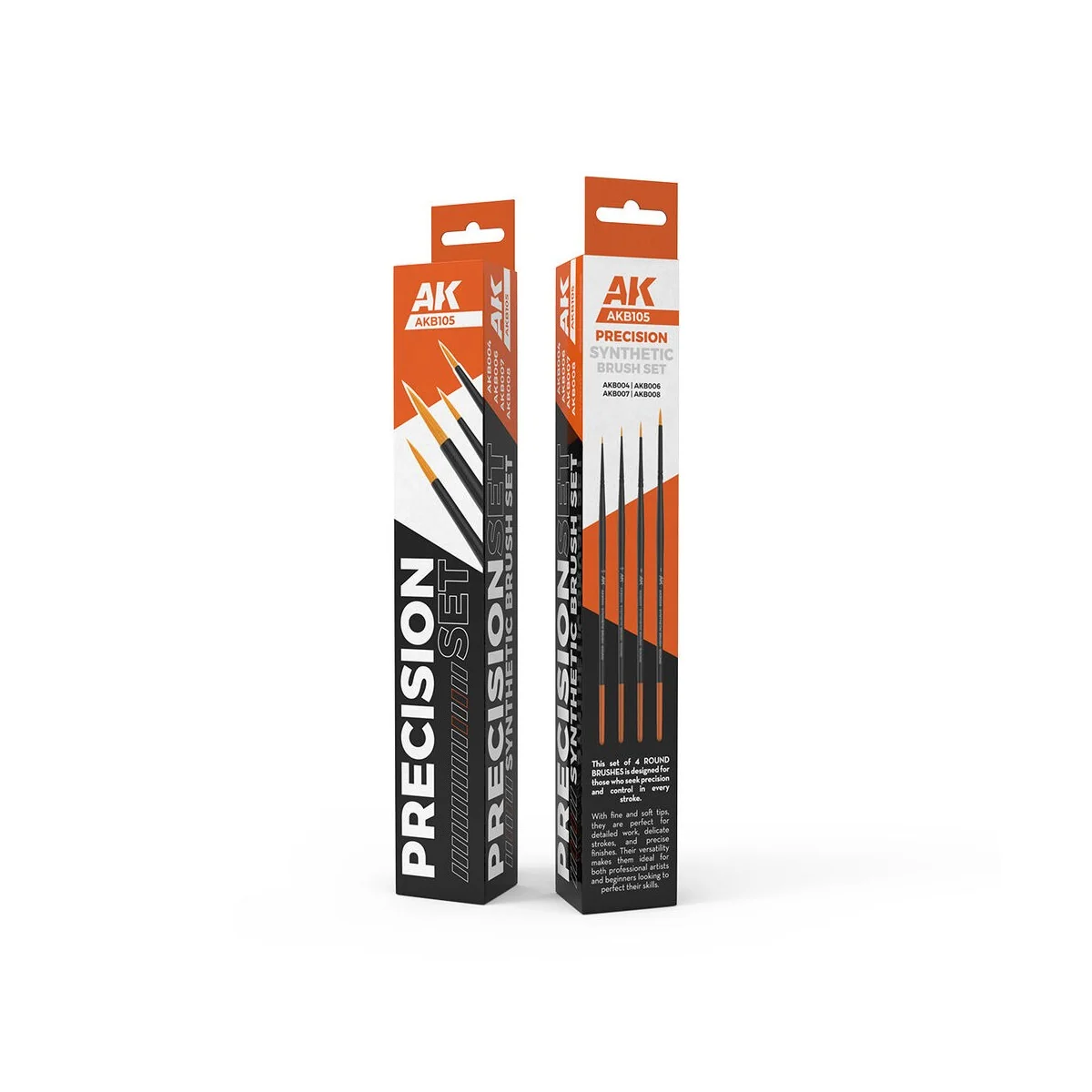 PRECISION BRUSHES SET (4 brushes) - AK Interactive AKB105