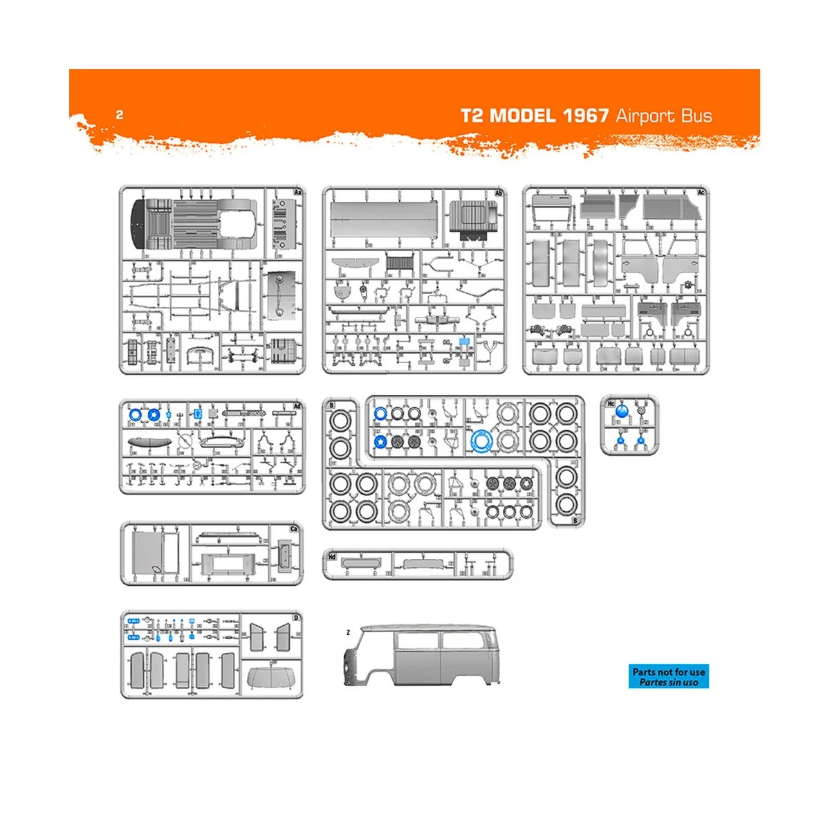 VOLKSWAGEN T2 Model 1967 Airport Bus, 1/35 - AK Interactive AK35033