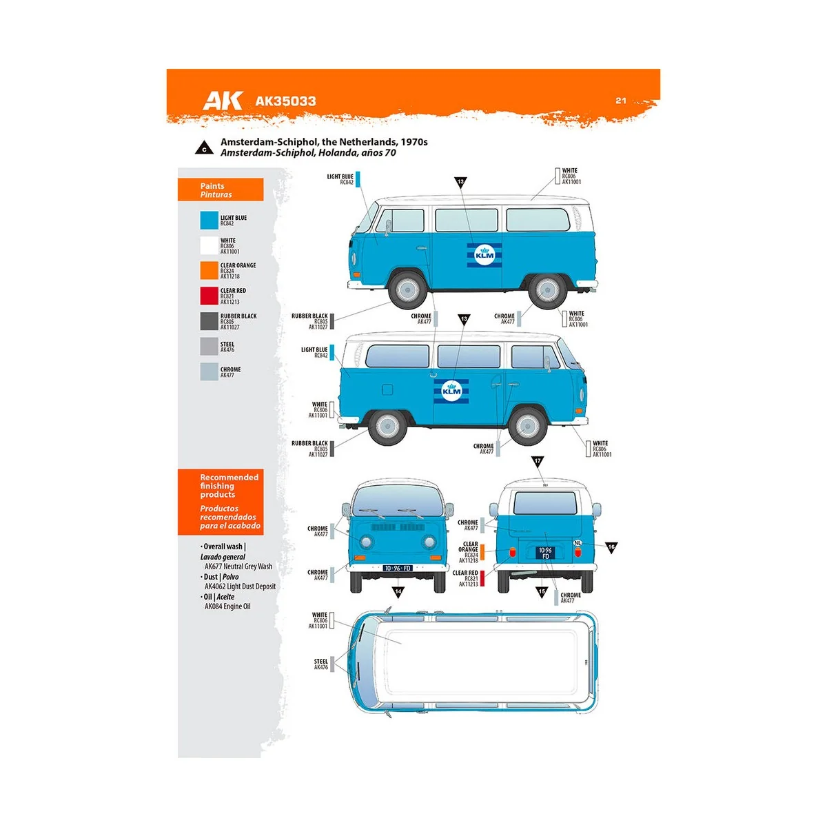 VOLKSWAGEN T2 Model 1967 Airport Bus, 1/35 - AK Interactive AK35033