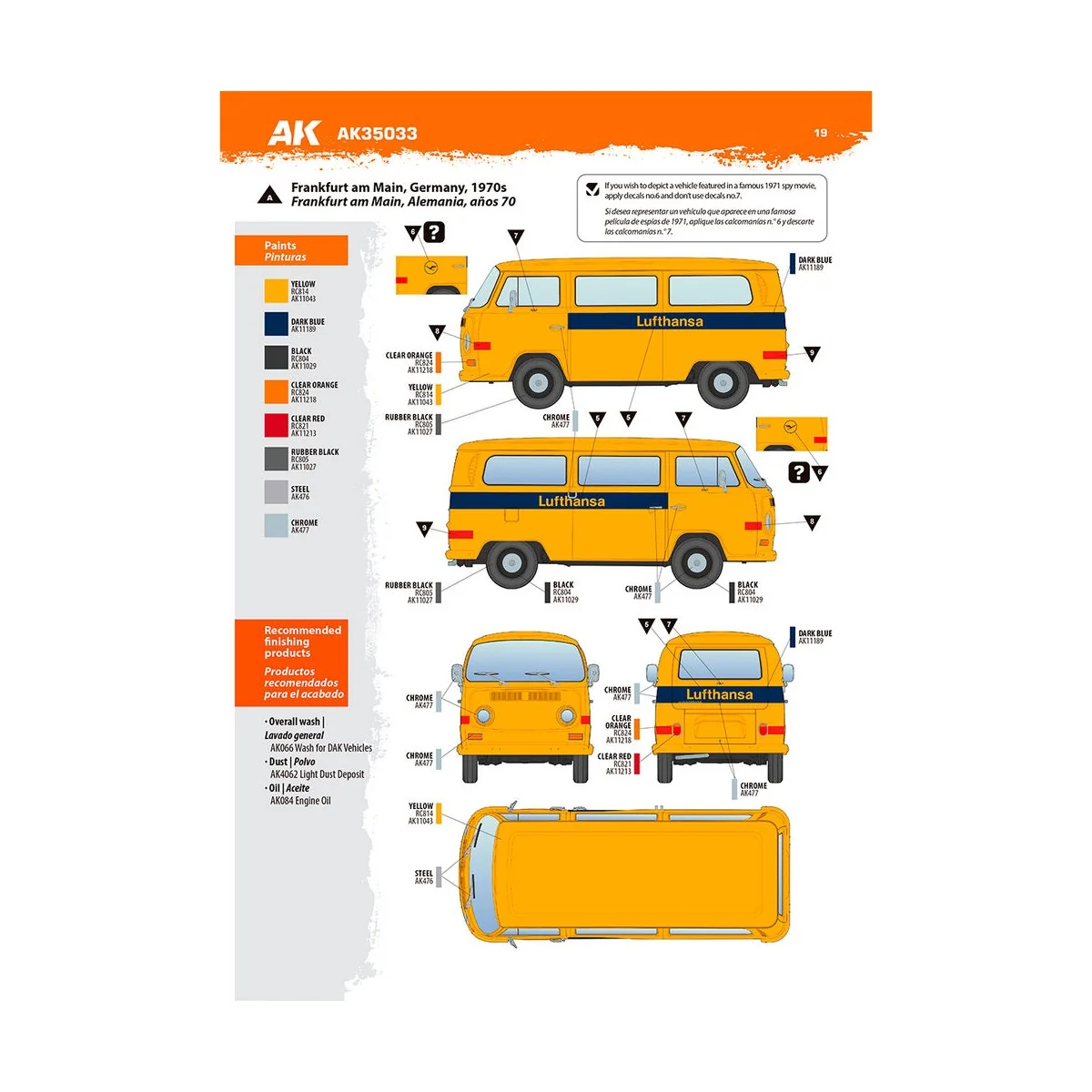 VOLKSWAGEN T2 Model 1967 Airport Bus, 1/35 - AK Interactive AK35033