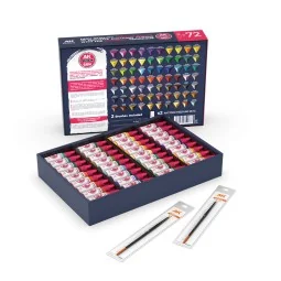 QUICK PAINT SET - 72 QUICK GEN COLORS (+2 MEDIUM 18ML +2 FREE BRUSH... 2