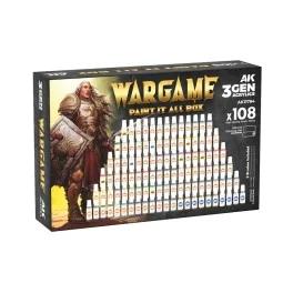 WARGAME PAINT IT ALL BOX 108 COLORS 3GEN - AK Interactive AK11784