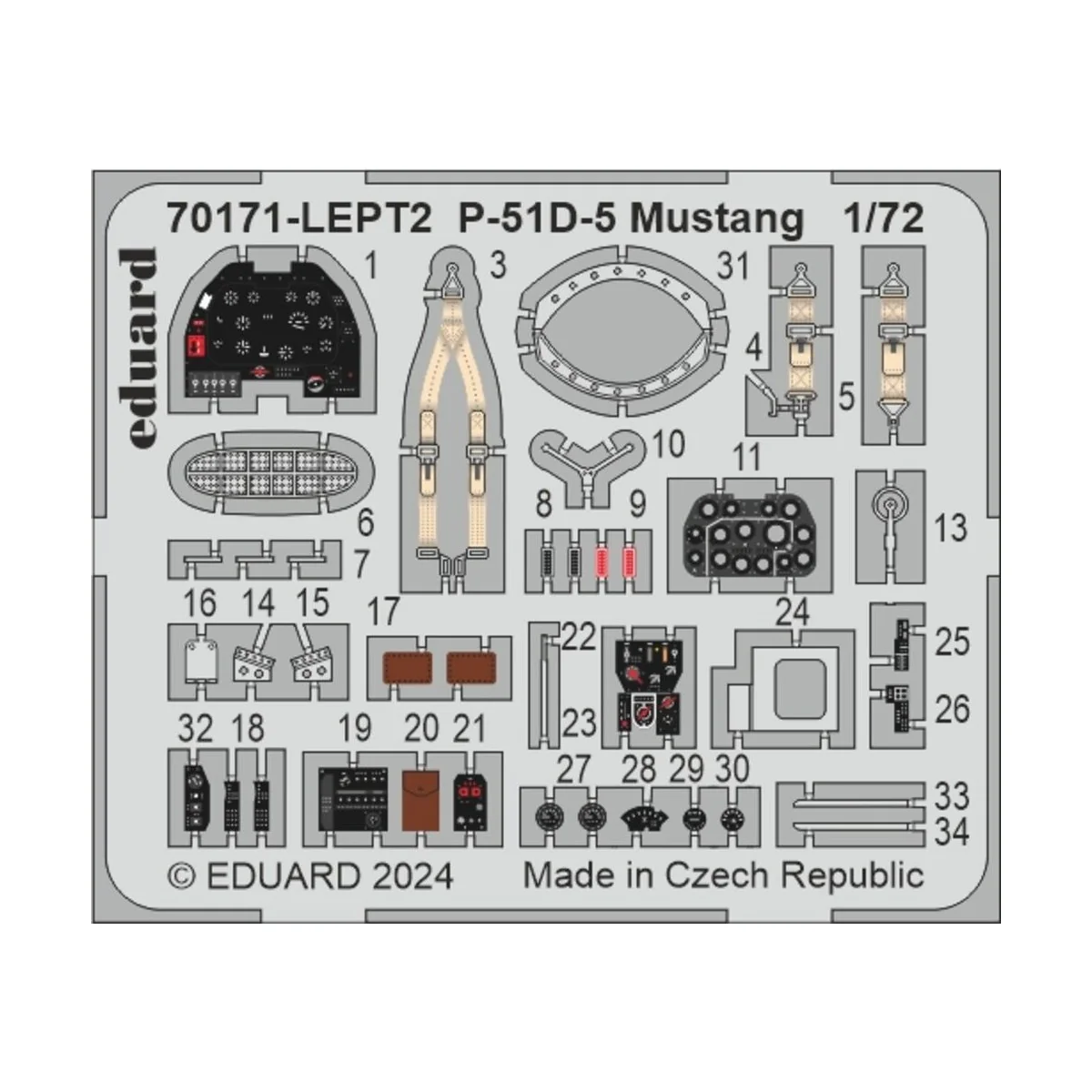 P-51D-5 Mustang EDUARD-PROFIPACK, 1/72 - Eduard Plastic Kits 70171 P-51D-5 Mustang EDUARD-PROFIPACK, 1/72 - Eduard Plastic Kits 70171