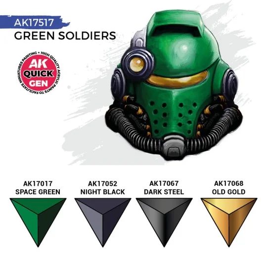 GREEN SOLDIERS (QUICK GEN SET) - AK Interactive AK17517