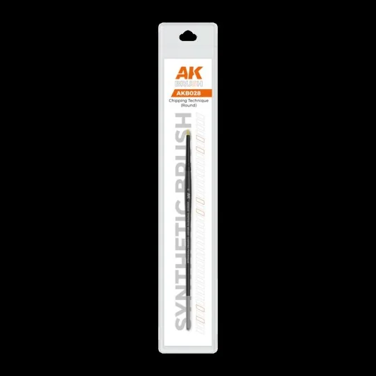 AK SYNTHETIC BRUSH - CHIPPING TECHNIQUE (ROUND) - AK Interactive AK...