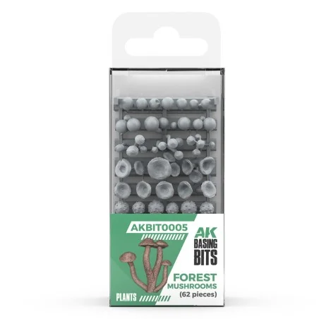 FOREST MUSHROOMS - BASING BITS 63 pieces - AK Interactive AKBIT0005