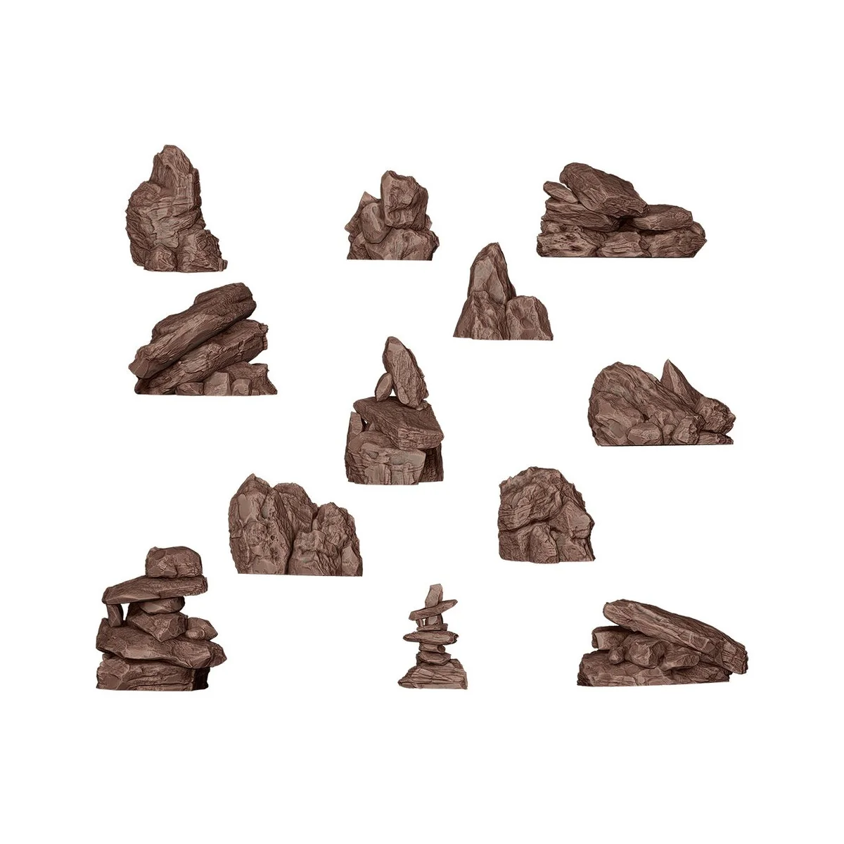 ROCKS & TORS - BASING BITS 12 pieces - AK Interactive AKBIT0003