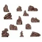 ROCKS & TORS - BASING BITS 12 pieces - AK Interactive AKBIT0003