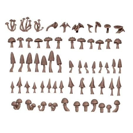 FOREST MUSHROOMS - BASING BITS 63 pieces - AK Interactive AKBIT0005