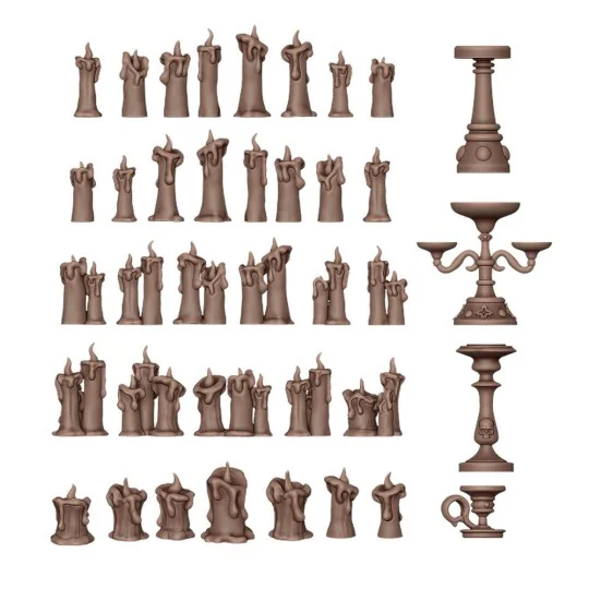 CANDLES - BASING BITS 73 pieces - AK Interactive AKBIT0008