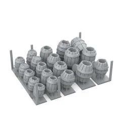 WOOD BARRELS - BASING BITS 32 pieces - AK Interactive AKBIT0011 2
