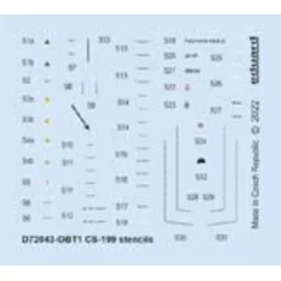 CS-199 stencils 1/72 - Eduard Accessories D72043