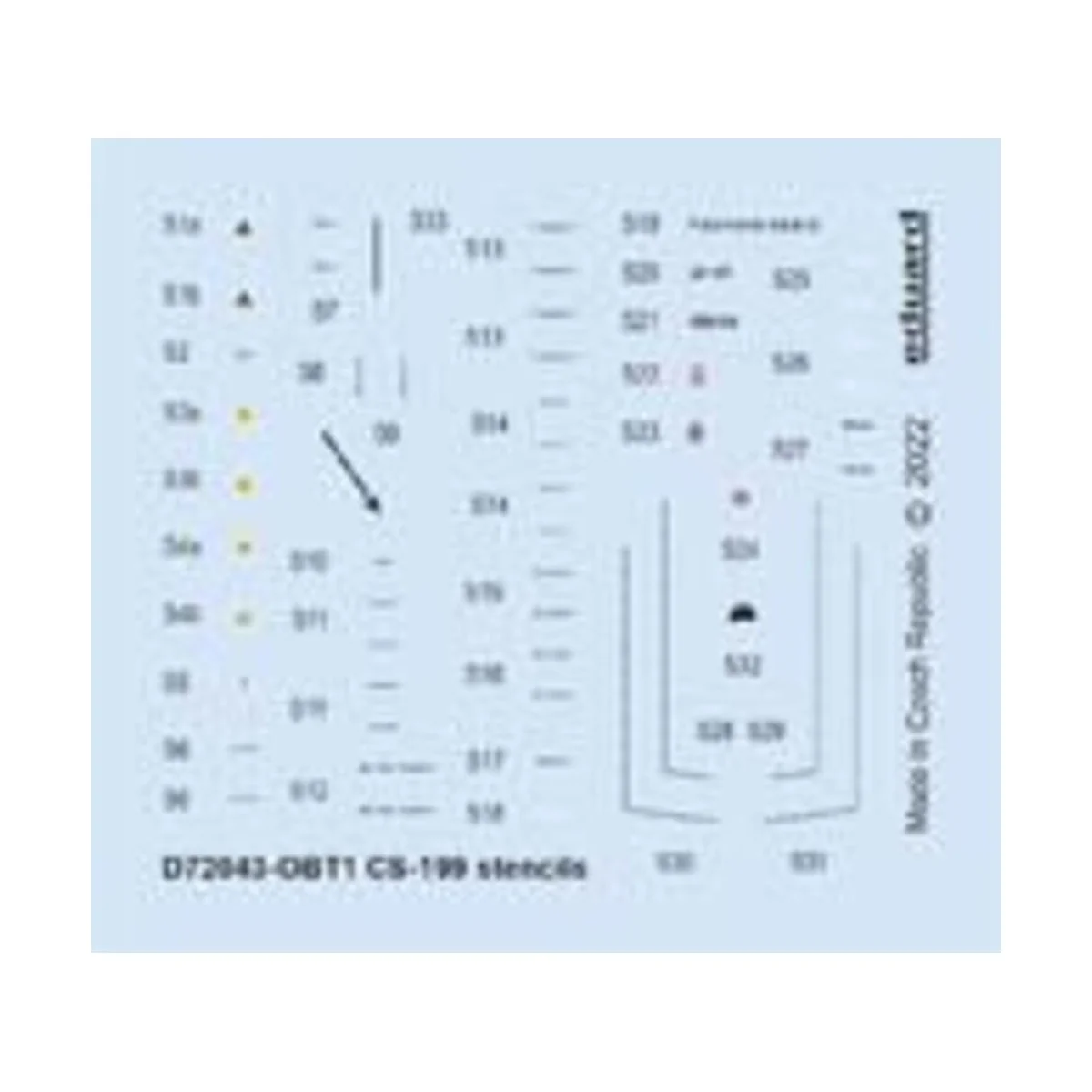 CS-199 stencils 1/72 - Eduard Accessories D72043