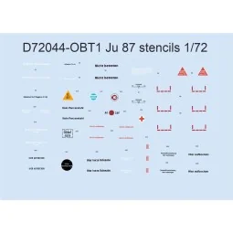 Ju 87 stencils for ACADEMY/AIRFIX/ITALERI/REVELL - Eduard Accessori...