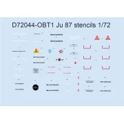 Ju 87 stencils for ACADEMY/AIRFIX/ITALERI/REVELL - Eduard Accessori...