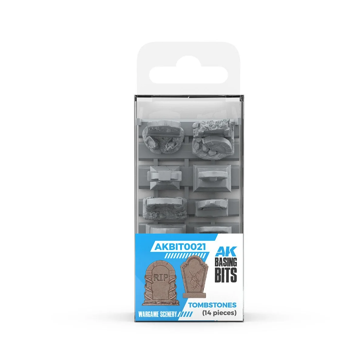 TUMBSTONES - BASING BITS 14 pieces - AK Interactive AKBIT0021