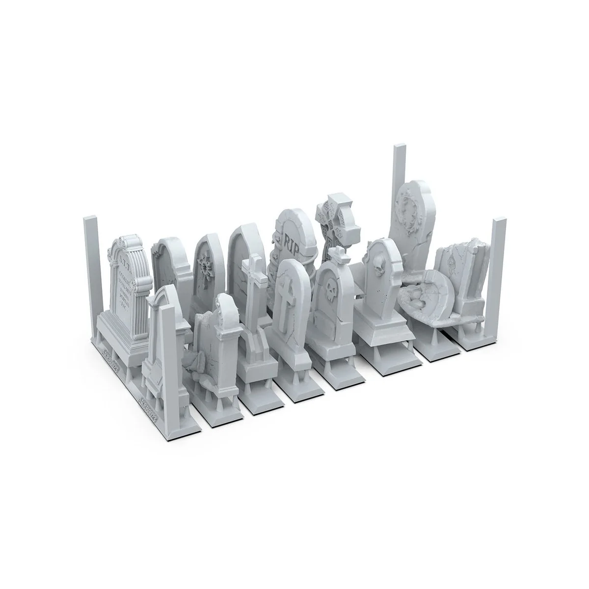 TUMBSTONES - BASING BITS 14 pieces - AK Interactive AKBIT0021