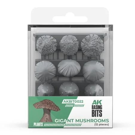 GIGANT MUSROOMS - BASING BITS 12 pieces - AK Interactive AKBIT0022